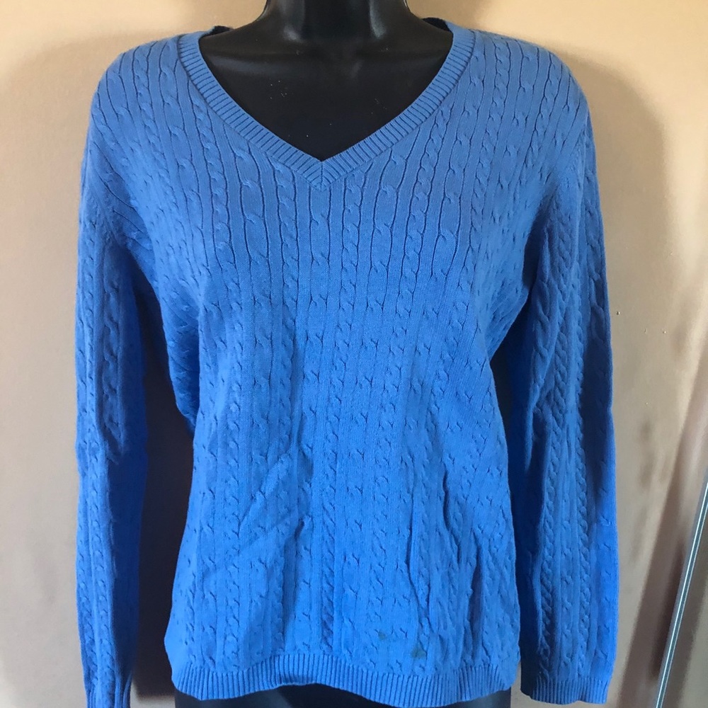 Charter Club Cable knit V neck Sweater